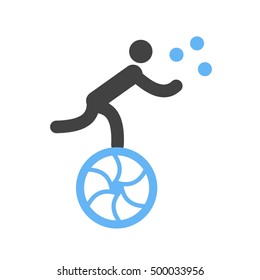 Juggling Sticks on Ball