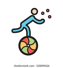 Juggling Sticks on Ball