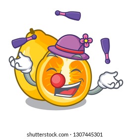 Juggling ugly fruit in the character shape