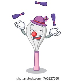Juggling whisk character cartoon style