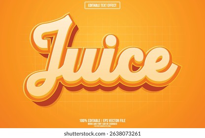 Juice 3D editable text effect
