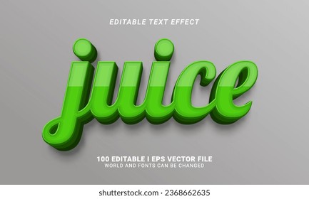 juice 3d style text effect
