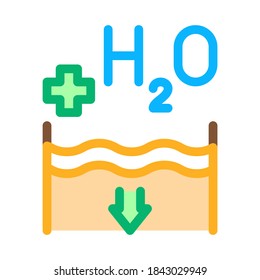 jugo agrega un vector de icono de agua. el jugo añade el signo del agua. ilustración de símbolo de color