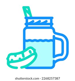 juice aloe vera color icon vector. juice aloe vera sign. isolated symbol illustration