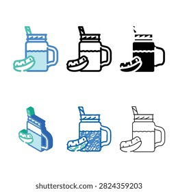 juice aloe vera color icon vector. juice pack aloe vera sign. isolated symbol illustration