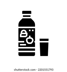 juice apple fruit glyph icon vector. juice apple fruit sign. isolated symbol illustration
