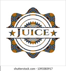 Juice arabesque style badge. arabic decoration.