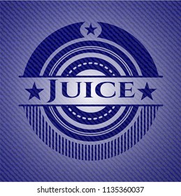 Juice badge with denim texture