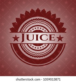 Juice badge with red background