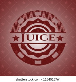 Juice badge with red background