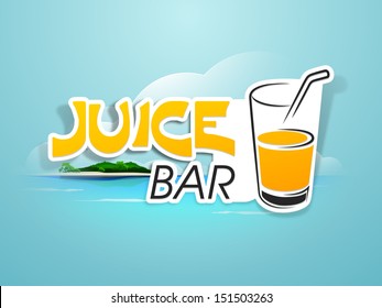 Juice bar, fresh beverage background.