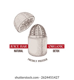 Modelo de design de logotipo de barra de suco