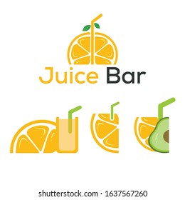 Juice Bar Logo Template Design Vector.