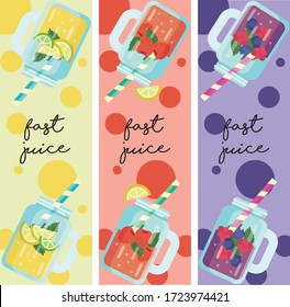 juice bar menu. illustration. eps 10. vector  design.