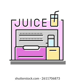 juice bar street food cafe color icon vector. juice bar street food cafe sign. isolated symbol illustration