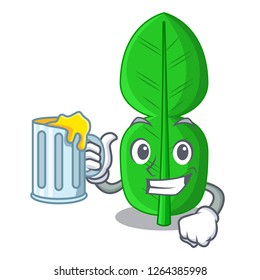 With juice bergamot leaf in a character funny