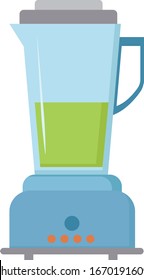 Juice blander, illustration, vector on white background.