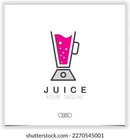 juice blender logo premium elegant template vector eps 10