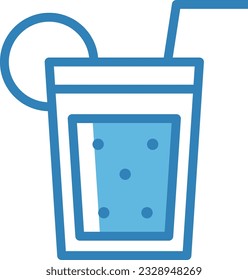 Icono azul de jugo - Icono único, vector