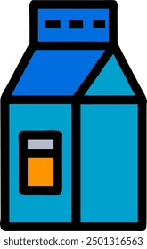 Juice bottle cardboard, icon design