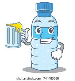 With juice bottle character cartoon style