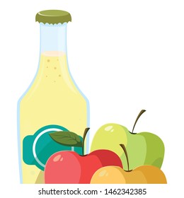 juice bottle fresh fruit apples