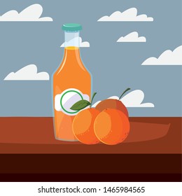 juice bottle fresh fruit orange