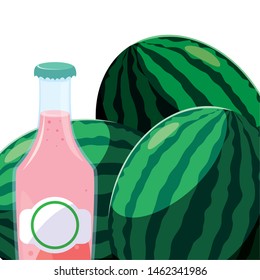 juice bottle fresh fruit watermelon