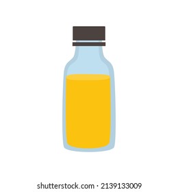 Juice in a bottle. Glass bottle. Vector illustration. EPS 10.