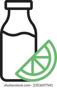 Juice Bottle Icon image. Suitable for mobile application.