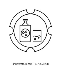 juice bottle icon isolated on white background, vector illustration