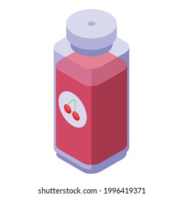 Juice bottle icon. Isometric of Juice bottle vector icon for web design isolated on white background