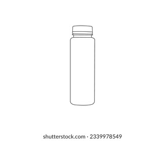 Juice bottle icon. Juice bottle linear symbol design from drinks collection. Line vector juice bottle sign, symbol. Simple outline element vector illustration on white background. EPS 10.