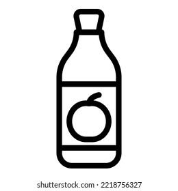 Juice bottle icon outline vector. Diet food. Medicine organic