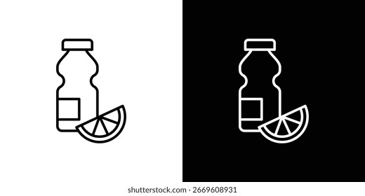 Juice bottle icon symbol template for graphic and web design collection logo vector illustration