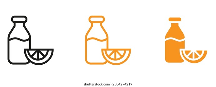 Juice bottle icon web design in vector