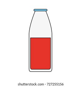 Juice bottle isolated