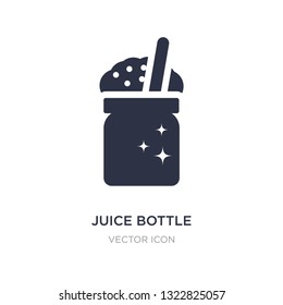 juice bottle with straw icon on white background. Simple element illustration from Party concept. juice bottle with straw sign icon symbol design.