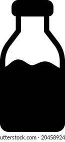 juice bottle vector glyph flat icon