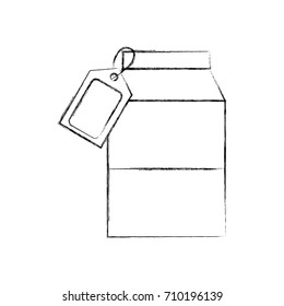 juice box carton drinking price tag and barcode scanner
