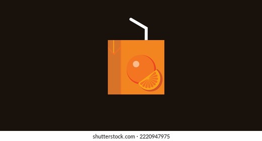 Juice Box Flat Design Vector Art Illustration Graphic Design.eps