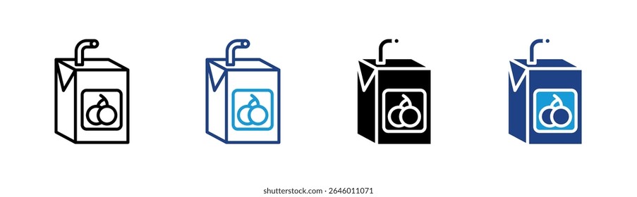 Juice Box Icon Element For Design