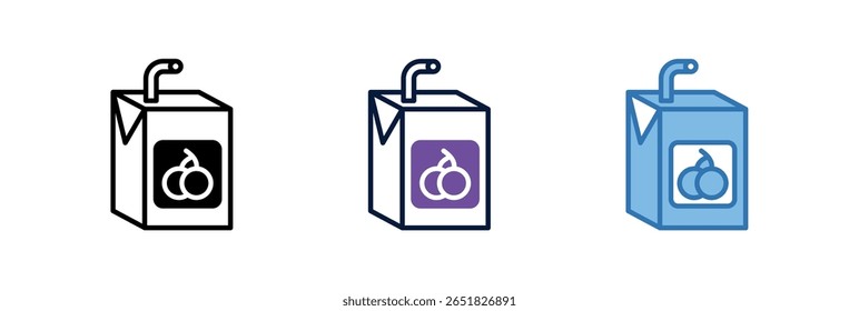 Elemento de icono de caja de jugo para diseño