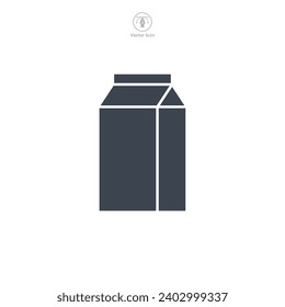 Juice Box Icon symbol vector illustration isolated on white background