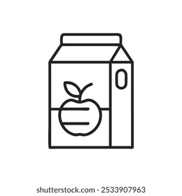 Estilo de Ilustración vectorial de icono de caja de jugo