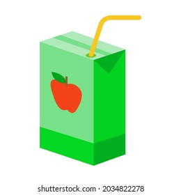 Juice box icon vector on white background