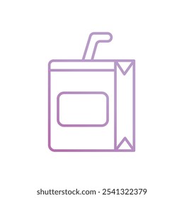 juice box icon with white background vector stock illustration