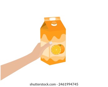 Juice box on white background.