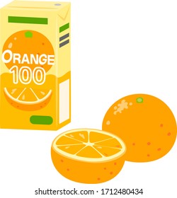 Juice box of orange juice