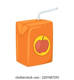Juice Box Sign Emoji Icon Illustration. Drink Vector Symbol Emoticon Design Clip Art Sign Comic Style. svg